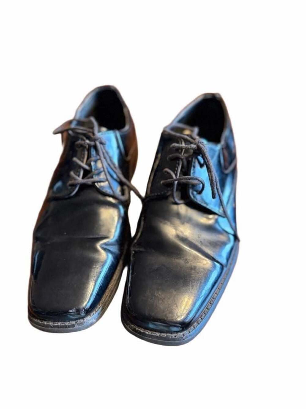 Men's Zengara Black Patent Leather Square Toe Dress Shoes Formal Tuxedo 7M